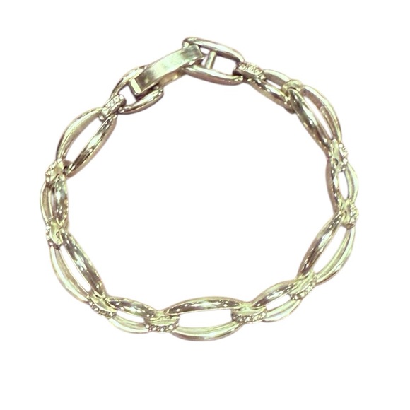 Brighton Jewelry - Brighton Silver Link Bracelet with CZ Crystal links